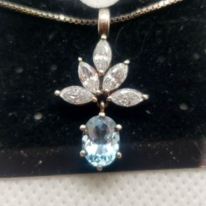 SS Aquamarine necklace